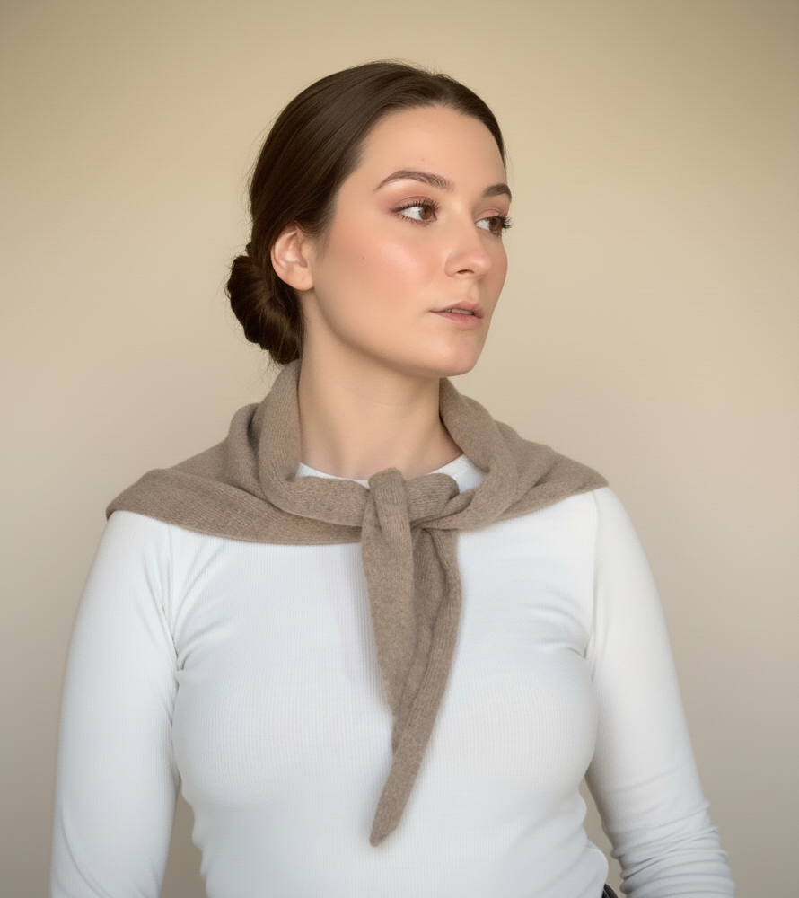 Echarpe en laine naturelle